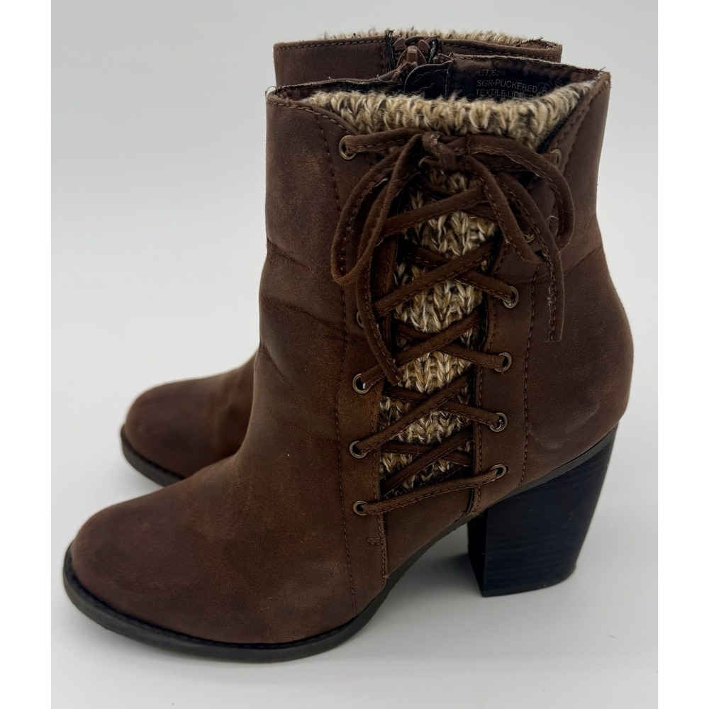 Sweater Ankle Boot 8.5 Boho Western Cottagecore Vintage Y2K Festival Prairie 90s - Picture 2 of 10